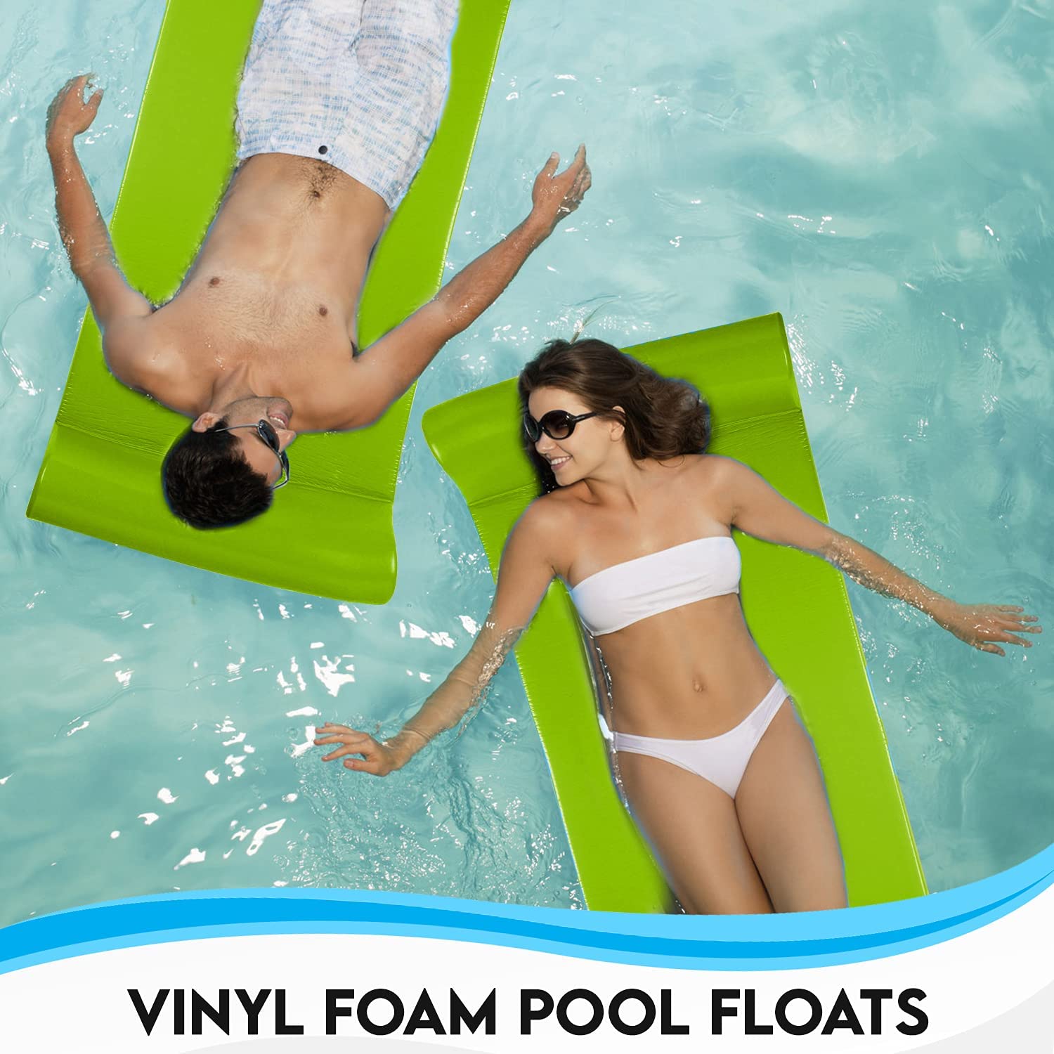 Cococabana First Class Vinyl Foam Pool Floats for Swimming and Floating, Lake Floats (Key Lime)…